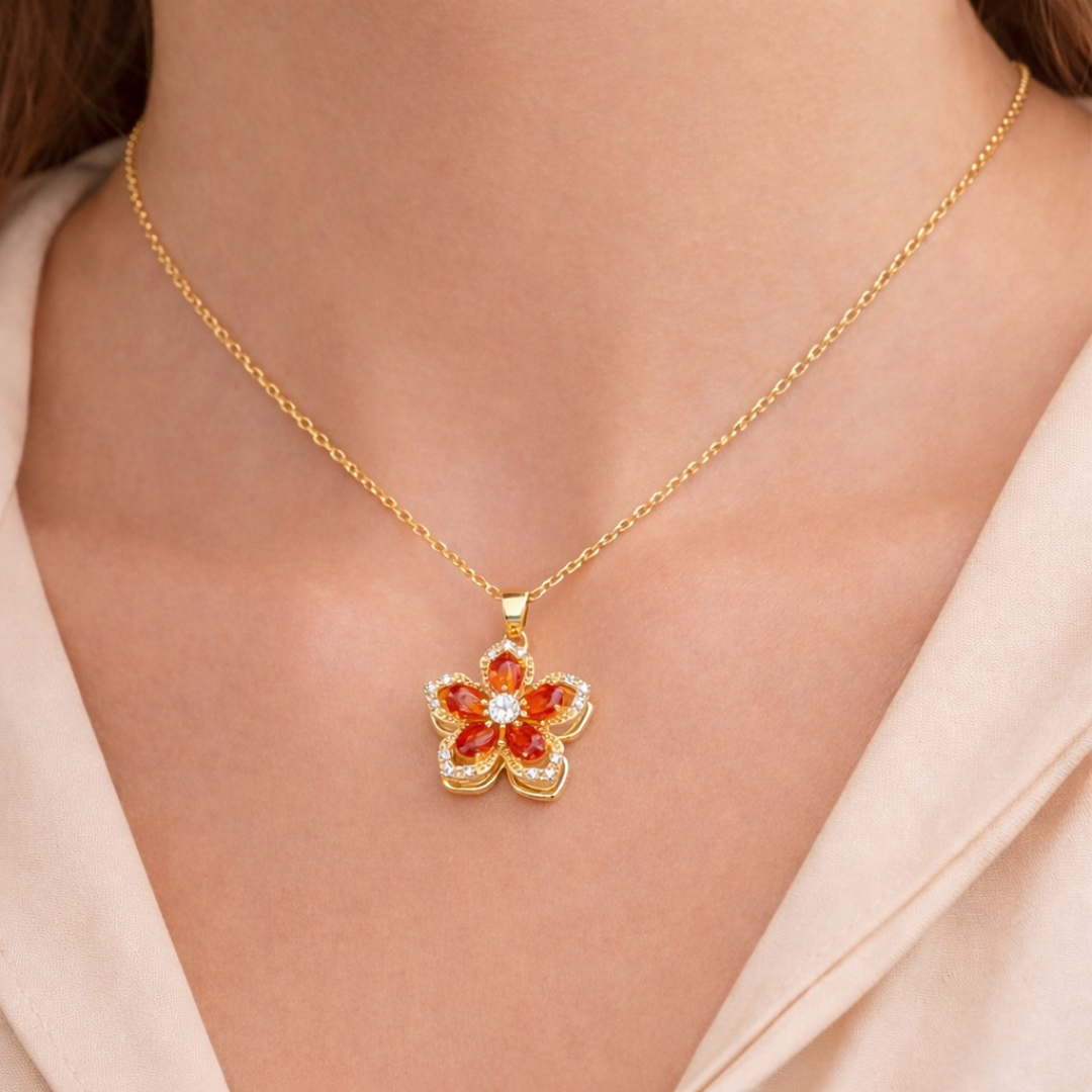 Collar Flor Giratorio Antiestrés