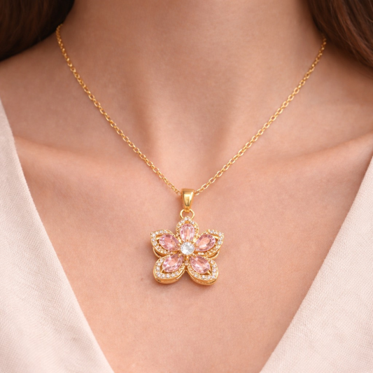 Collar Flor Giratorio Antiestrés